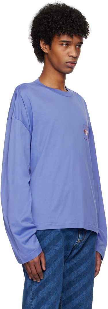 T-shirt Marni Marni Logo Patch Long Sleeve T-Shirt Hvid | HUMU0325X1 UTC446, 4
