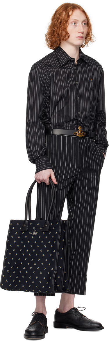 Skjorte Vivienne Westwood Vivienne Westwood Pinstripe Button-Down Shirt Sort | 2401000J-W0126-, 4