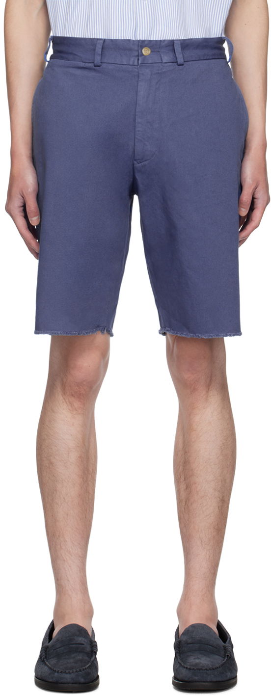 Shorts BEAMS Beams Plus Plain Front Shorts Blå | 3825-0070-791