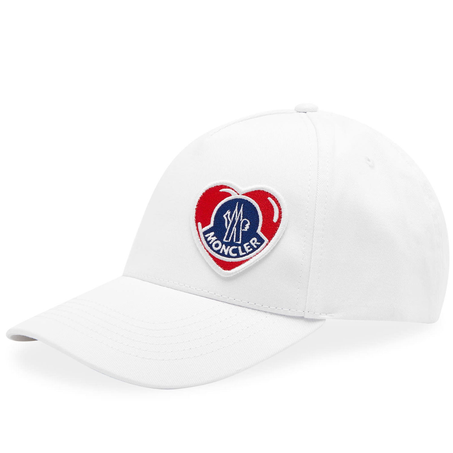 Kasket Moncler Heart Logo Baseball Cap Hvid | 3B000-0U162-23-001, 0