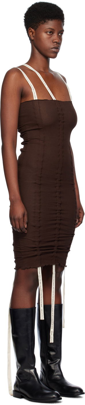 Kjole Baserange Hewn Strap Mini Dress Beige | DRHSS-RB-SP24, 4