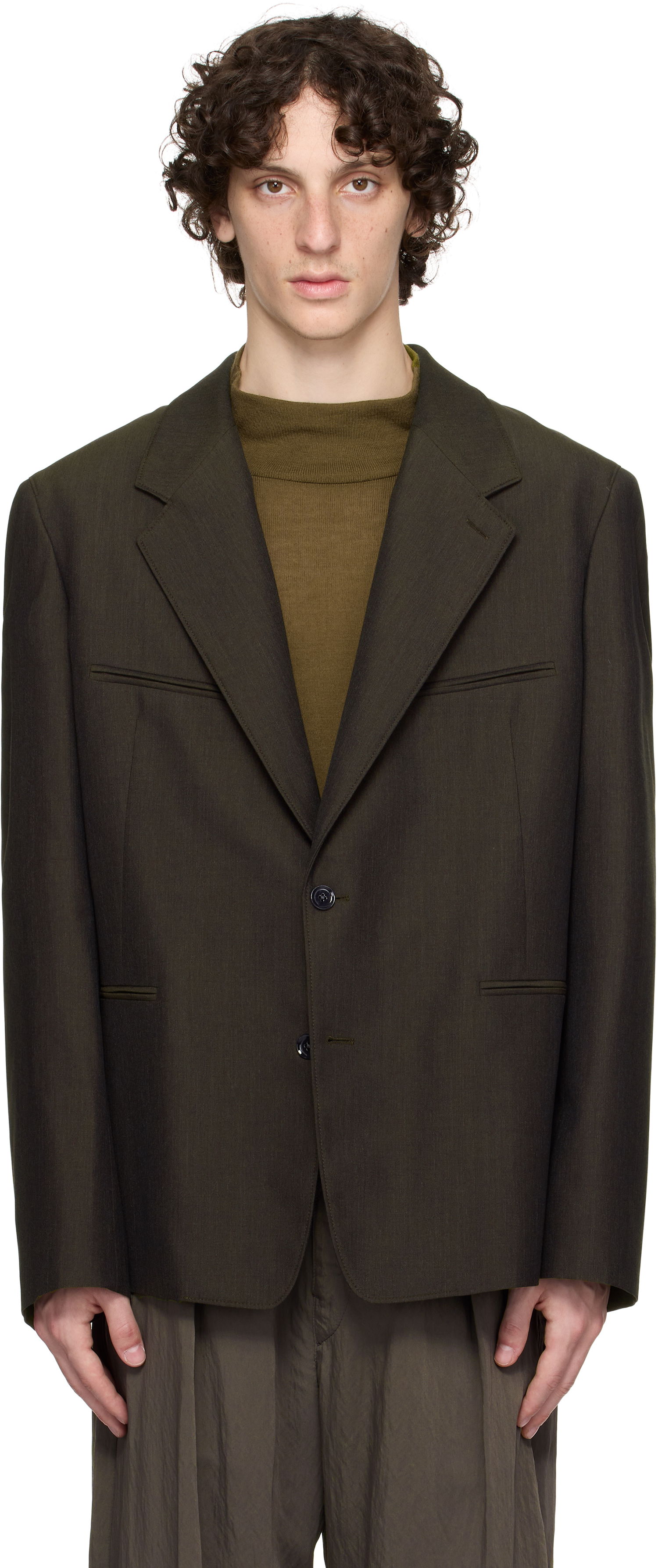Jakke LEMAIRE Lemaire Tailored SB Blazer Grøn | JA1075 LF414, 0