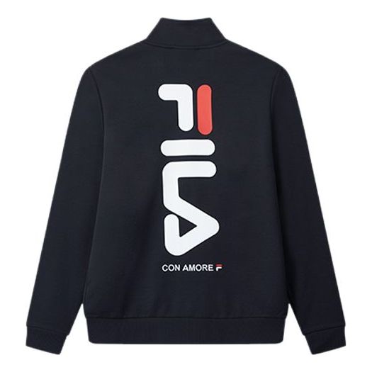 Sweatshirt FILA Knit Long Sleeve Jacket Mørkeblå | F11M028504F-NV