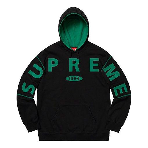 Sweatshirt Supreme Spread Logo Hooded Sweatshirt Sort | SUP-FW19-038