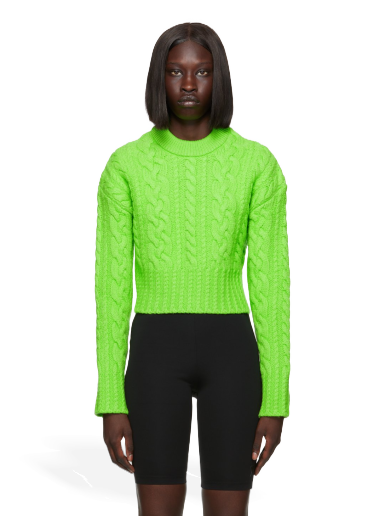Sweater AMI Virgin Wool Sweater Grøn | FKS051.017