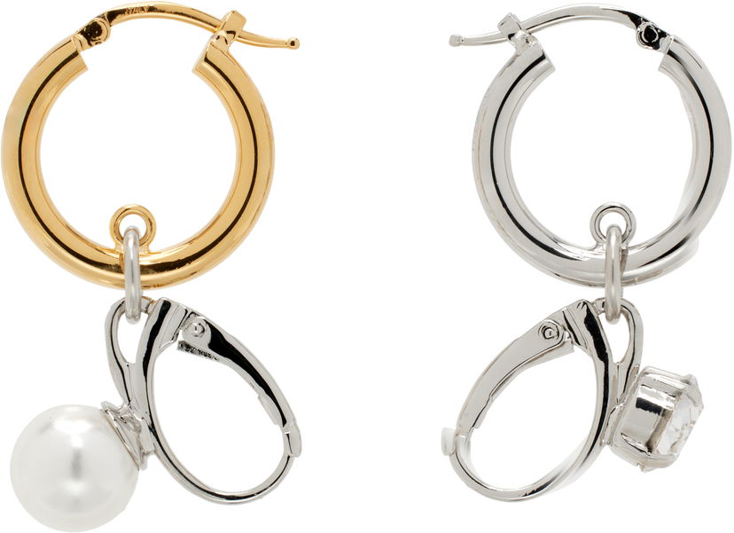Øreringe Maison Margiela MM6 Maison Margiela Hoop Earrings with Charms Flerfarvet | SM7VG0083 P7352