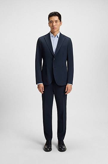 Skjorte BOSS Slim Fit Performance-Stretch Shirt Blå | 50545308, 1