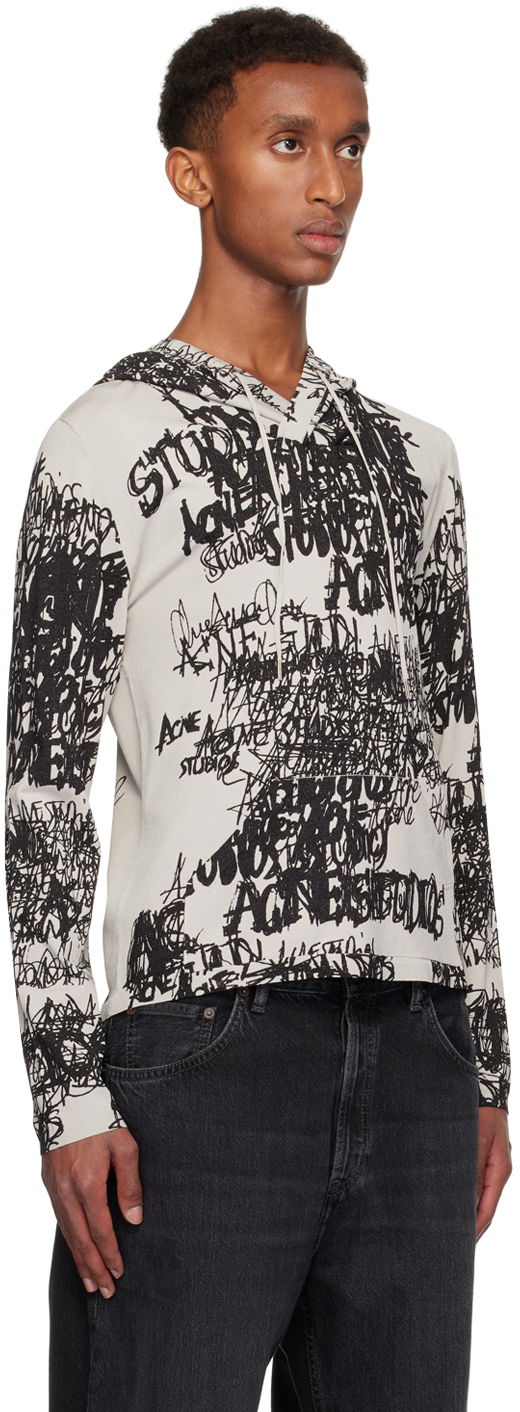 Sweater Acne Studios Acne Studios Printed Hoodie Grå | B60336-, 1