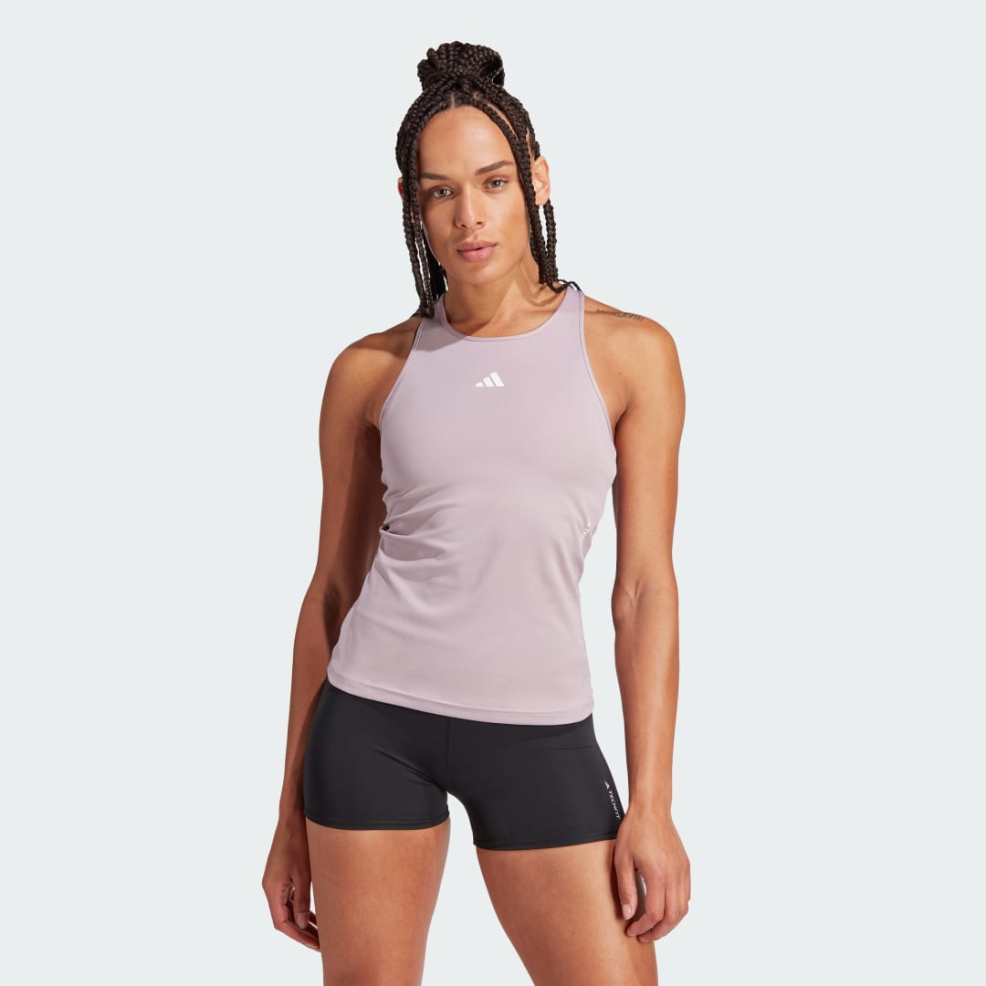 Tanktop adidas Performance Techfit Racerback Training Tank Top Lyserød | IT9182, 1