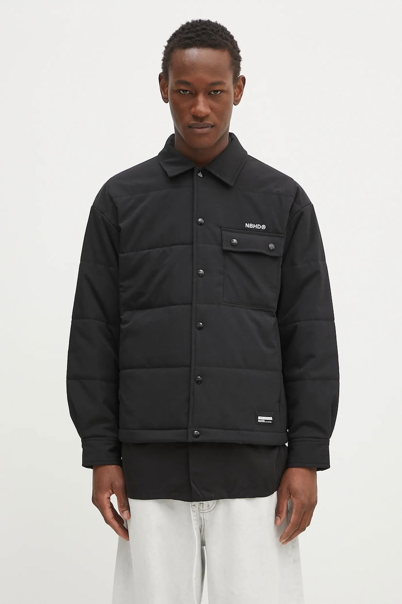 Puffer jakke Neighborhood NEIGHBORHOOD Padded Shirt Jacket Sort | 242TSNH.SHM08