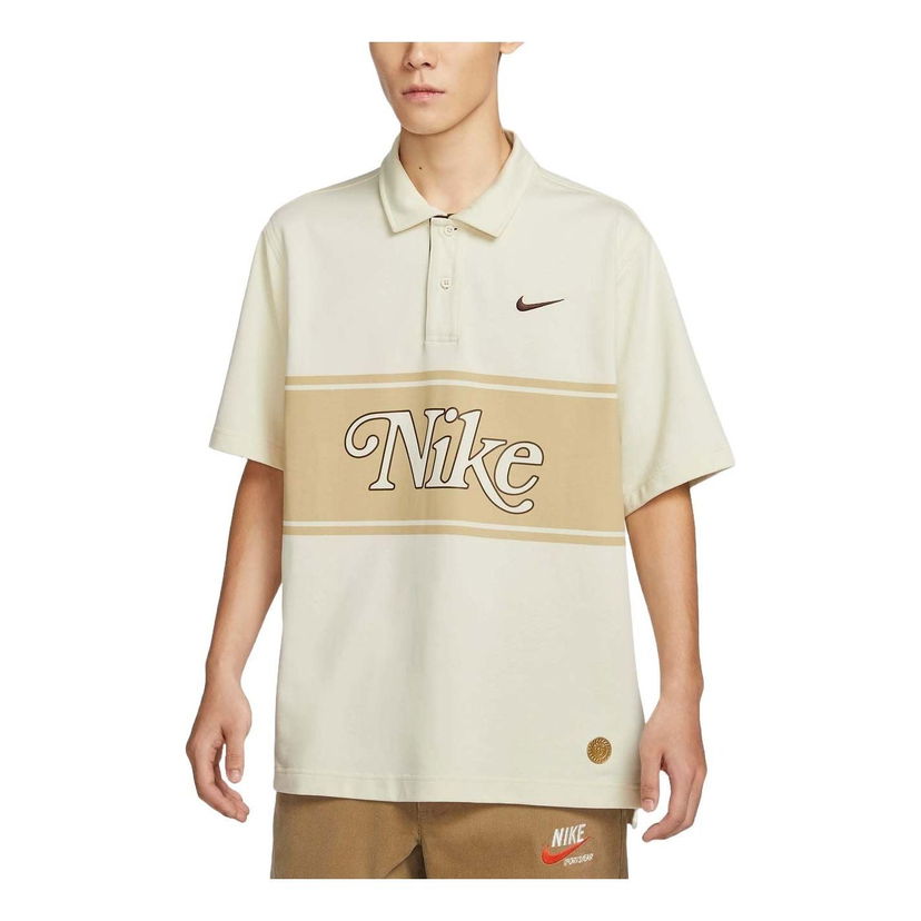 Polo skjorte Nike Nike Sportswear Graphic Polo Shirt Beige | HM4456-113