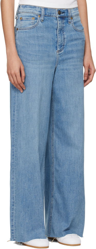 Jeans rag & bone rag & bone 'The Sofie' High-Rise Ultra Wide Ankle Jeans Blå | WDD24F3000FUMO, 1