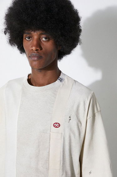 T-shirt Maison MIHARA YASUHIRO Maison MIHARA YASUHIRO Vertical Switching T-Shirt Hvid | A12TS621, 4