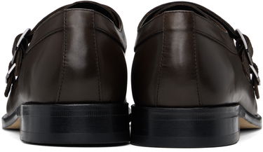 Tøj BOSS Leather Monkstraps with Flexible Sole Brun | 50536161, 1