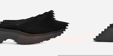 Sneakers og sko UGG ® New Heights Clog for Women in Black, Size 3, Suede Sort | 1152731-BLK, 0