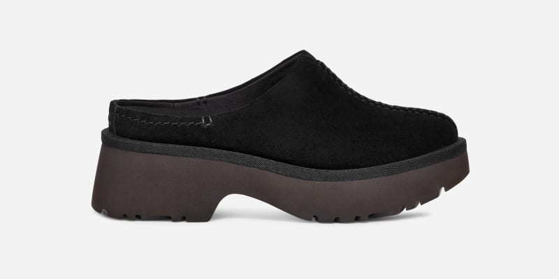 Sneakers og sko UGG ® New Heights Clog for Women in Black, Size 3, Suede Sort | 1152731-BLK