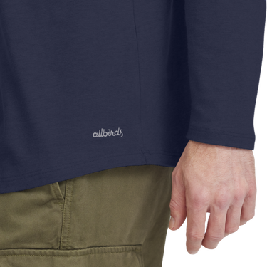 T-shirt Allbirds Merino Long Sleeve Tee Small Mørkeblå | A12110M, 3