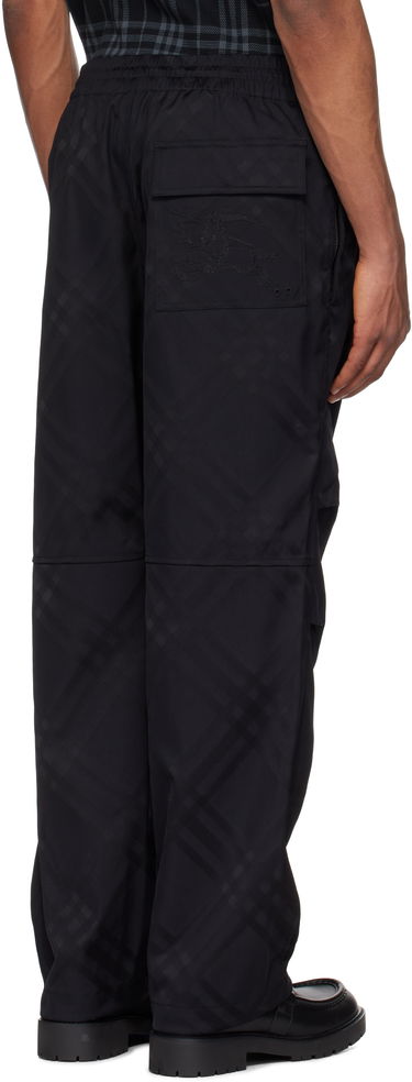 Cargo bukser Burberry Burberry Check Nylon Track Pants Sort | 8103963, 2
