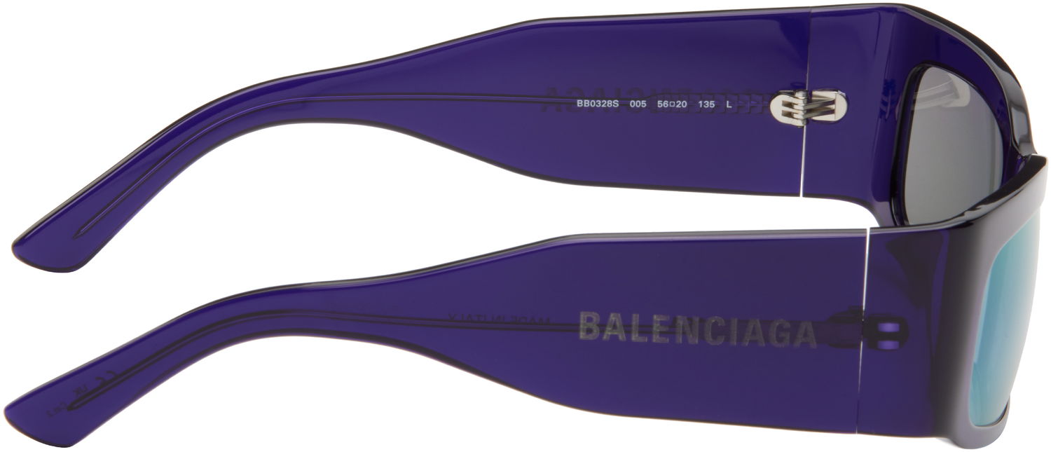 Solbriller Balenciaga Paper Oversized Sunglasses Lilla | BB0328S-005, 1
