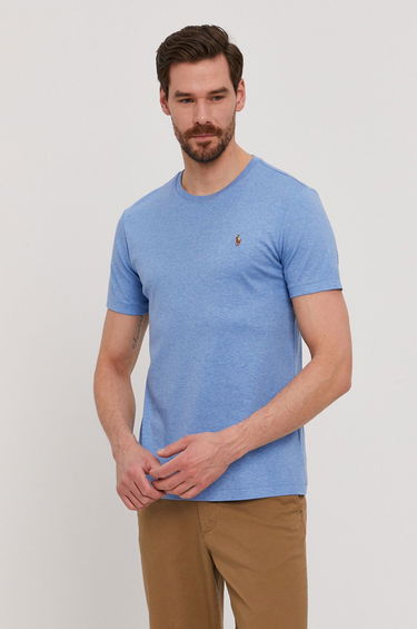 T-shirt Polo by Ralph Lauren Cotton Custom Tee Soft Blå | 710740727024, 0