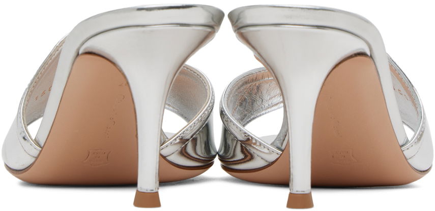 Sneakers og sko Gianvito Rossi Lucrezia 70 Metallic Leather Heeled Sandals Metalisk | G15070.70RIC.MET, 1