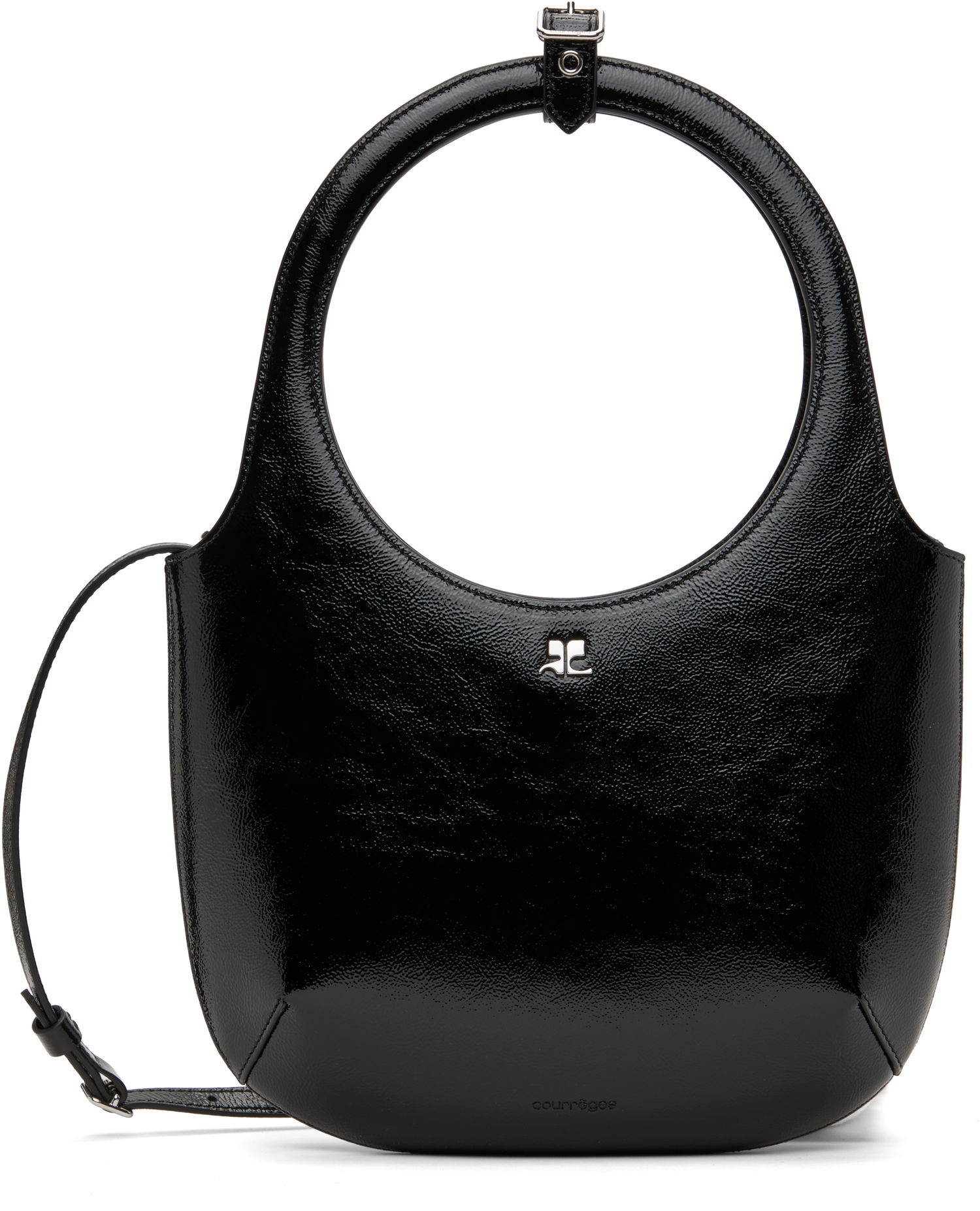 Håndtaske Courrèges Leather Shoulder Bag Sort | 424GSA102CR0043, 0