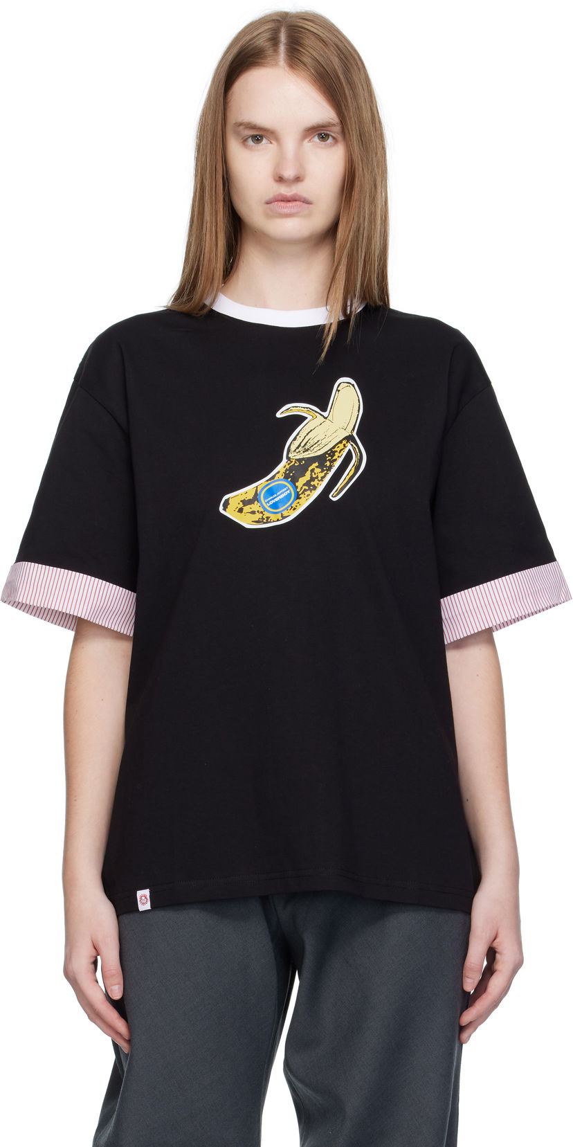 T-shirt Charles Jeffrey Loverboy Charles Jeffrey LOVERBOY Turn Up Graphic T-Shirt Sort | 52080501