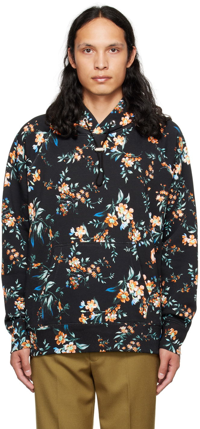 Sweatshirt Erdem Erdem Floral Print Christian Hoodie Sort | MF22_516MKFSW