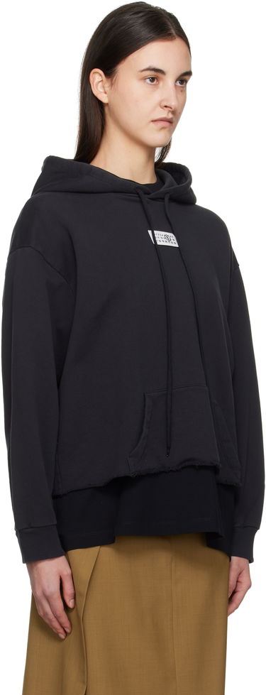 Sweatshirt Maison Margiela MM6 Maison Margiela Raw Hem Logo Hoodie Grøn | S52GU0235 M25012, 4