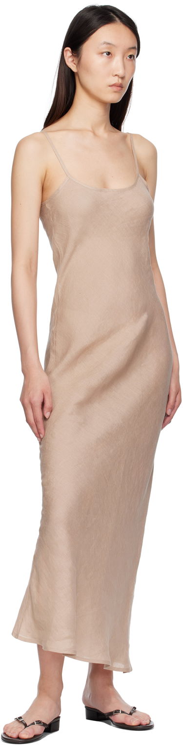 Kjole Baserange Baserange Dydine Maxi Slip Dress Beige | DRDY-LI-SU25, 3