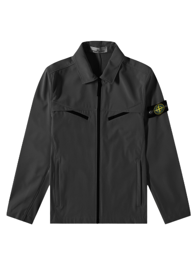 Vindjakke Stone Island Light Soft Shell-R Jacket Sort | 781541027-V0029