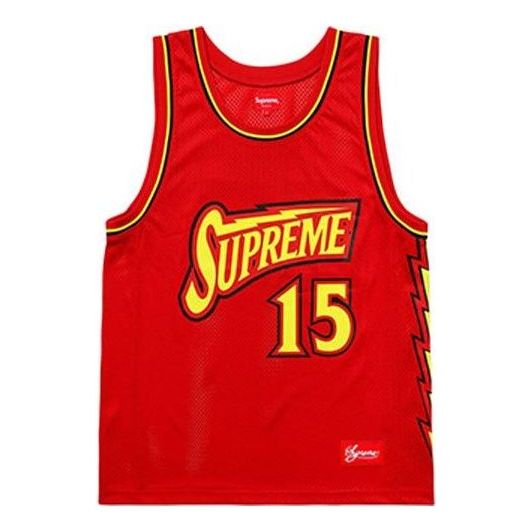 Jersey Supreme Bolt Basketball Jersey Rød | SUP-SS18-426