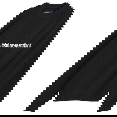 Sweater thisisneverthat T-Logo Knit Jumper Sort | TN253KKNPK01-BLK, 1