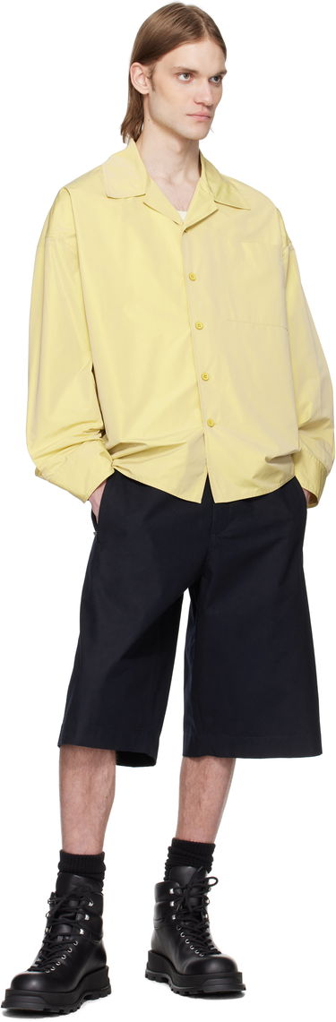 Skjorte Jil Sander Jil Sander Taffeta Camp Collar Shirt Gul | J21DL0224_J70005, 3