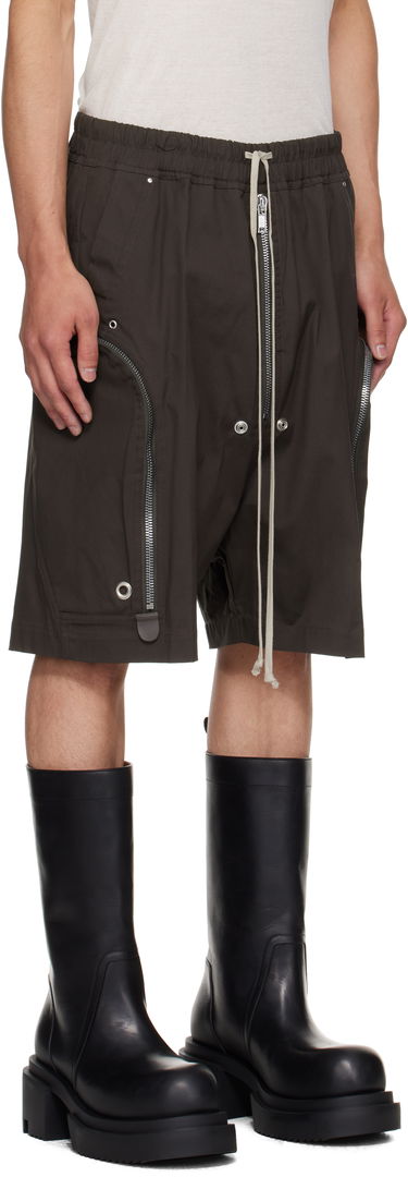 Shorts Rick Owens Rick Owens Bauhaus Bela Cargo Shorts Sort | RU02E1392 TE, 4