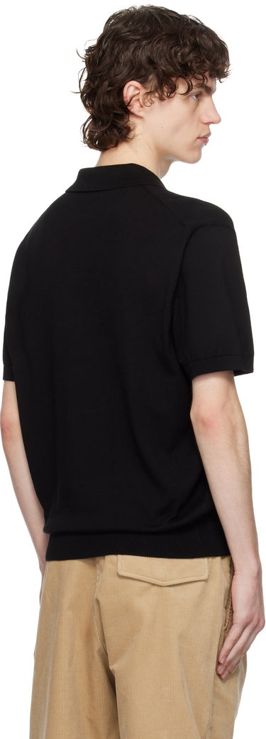 Polo skjorte A.P.C. A.P.C. Gregorio Knit Polo Sort | COGDK-H23393, 2