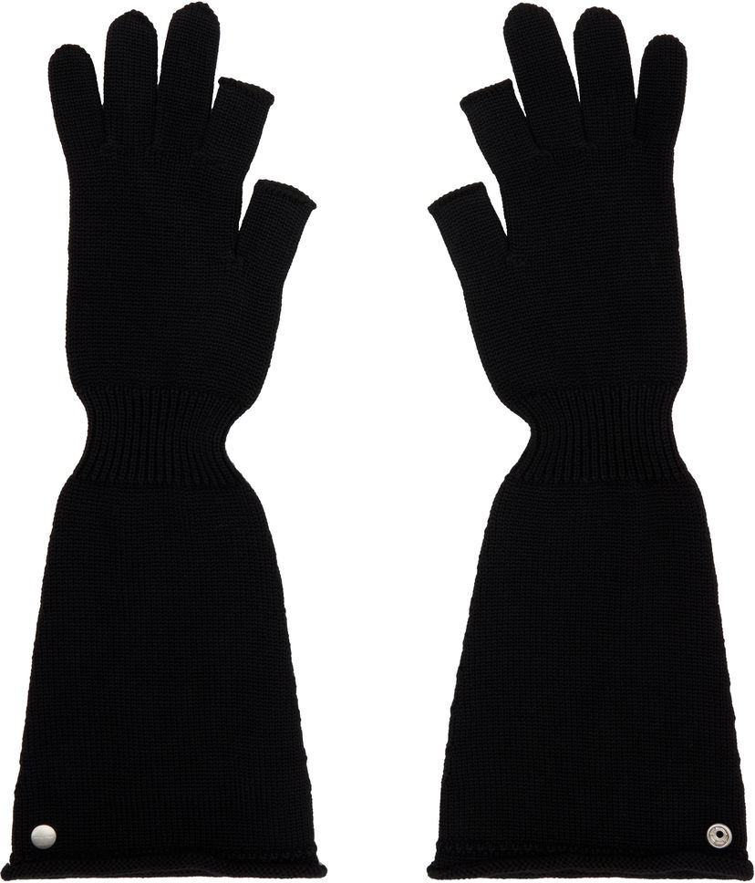 Handsker Rick Owens Rick Owens Sphinx Long Fingerless Gloves Sort | RU02E1489 M