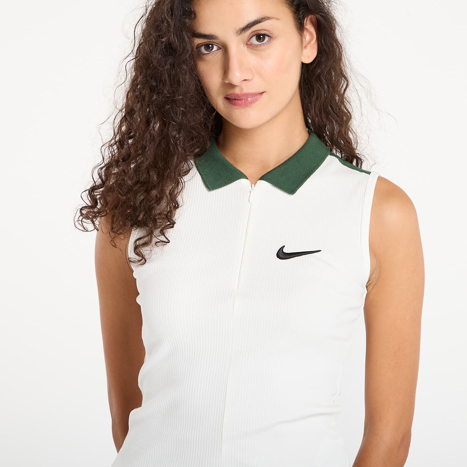 Tanktop Nike Fitted Tennis Tank Hvid | IO8899-133, 1