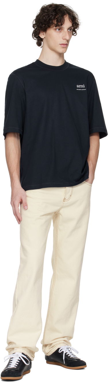 T-shirt AMI AMI Paris Cotton T-Shirt Sort | HTS048.JE0119, 3