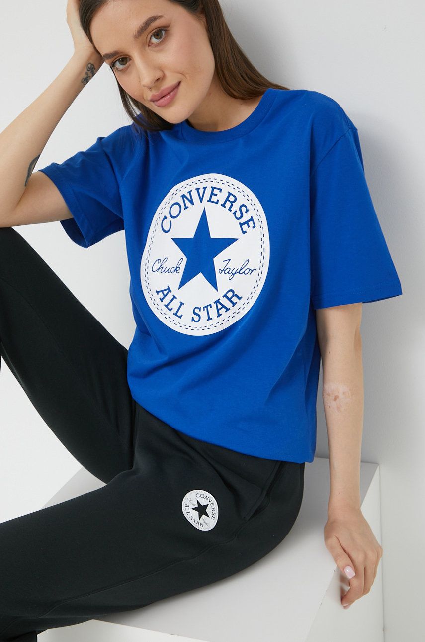 T-shirt Converse T-Shirt with Logo Print Blå | 10023854.A02, 0