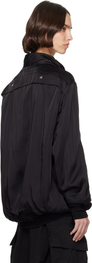 Bomberjakke Rick Owens Rick Owens Washed Charmeuse Anthem Bomber Jacket Sort | RO01E7785 SCH, 2