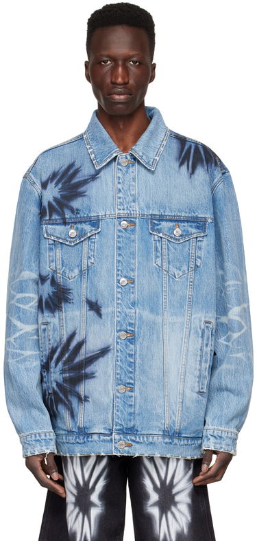 Jakke We11done We11done Tie-Dye Denim Jacket Blå | WD-DJ1-22-356-U-BL, 0