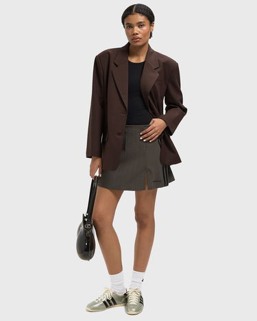 Nederdel adidas Originals Pinstripe Mini Skirt Grøn | JY3516, 2