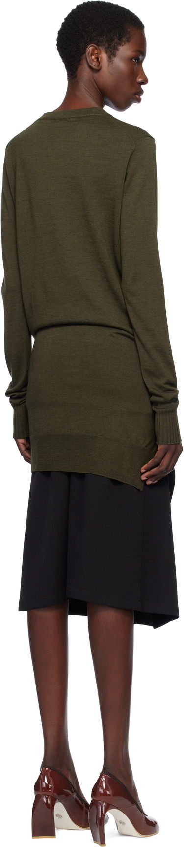 Sweater Stella McCartney Stella McCartney Mixed Wool Tie-Waist Sweater Grøn | 6K10463S2581, 2