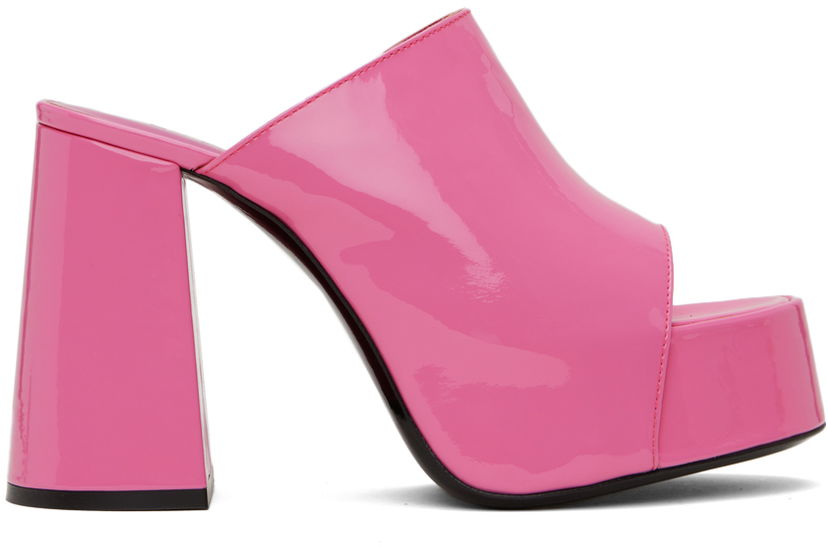 Sneakers og sko BY FAR Brad Patent Leather Platform Sandals Lyserød | 23SSBRAMLPPP