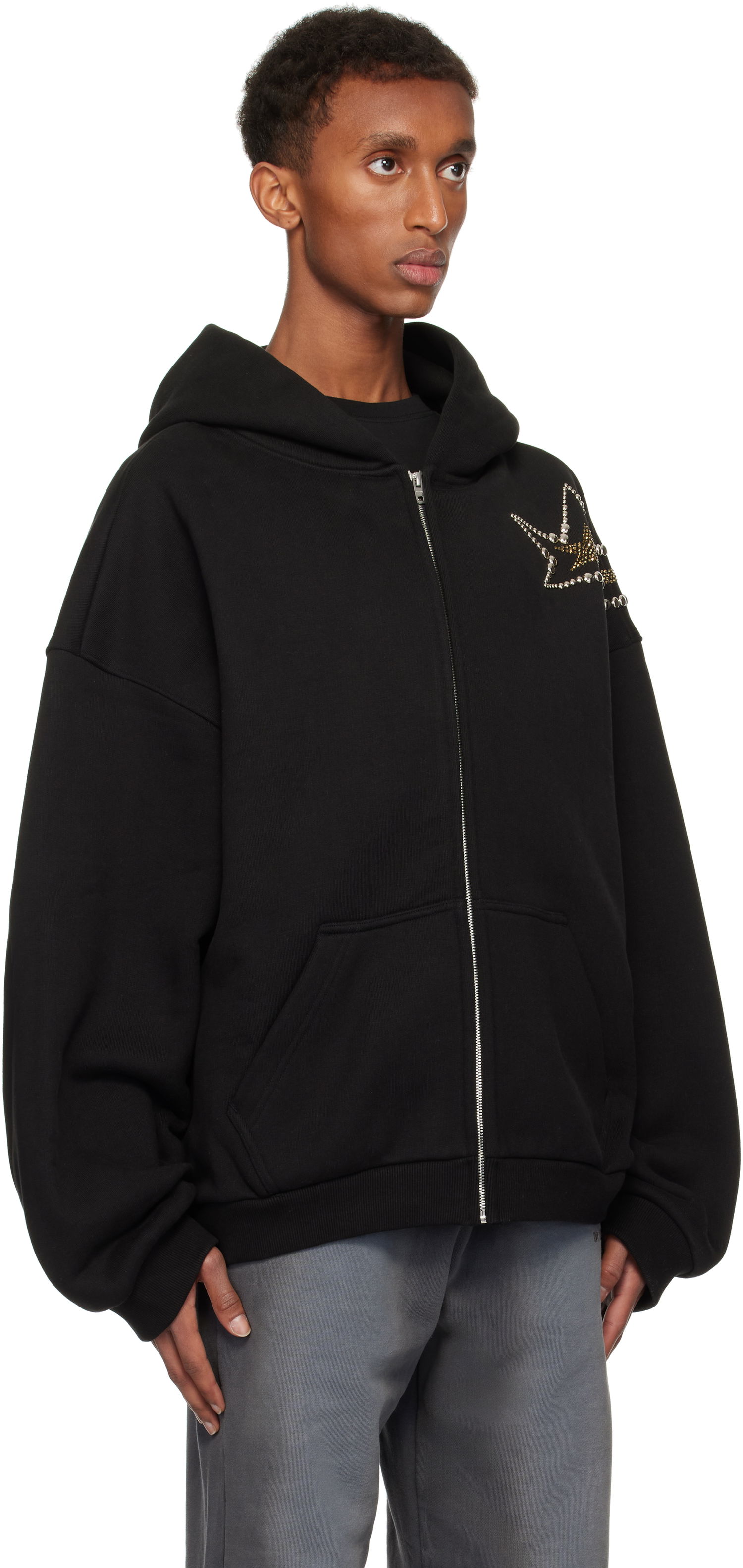 Sweatshirt We11done We11done Meteor Zip Hoodie Sort | WD-TJ3-24-864-U-BK, 1