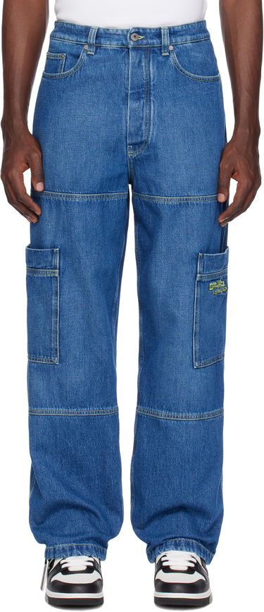 Jeans Off-White Off-White Irregular Denim Cargo Pants Blå | OMYA18QS25DEN0014250, 0