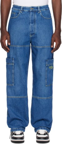 Off-White Irregular Denim Cargo Pants