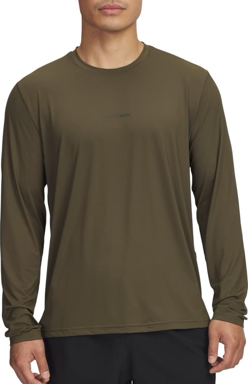 T-shirt Under Armour Project Rock Iso Chill Longsleeve T-Shirt Grøn | 6007148-308