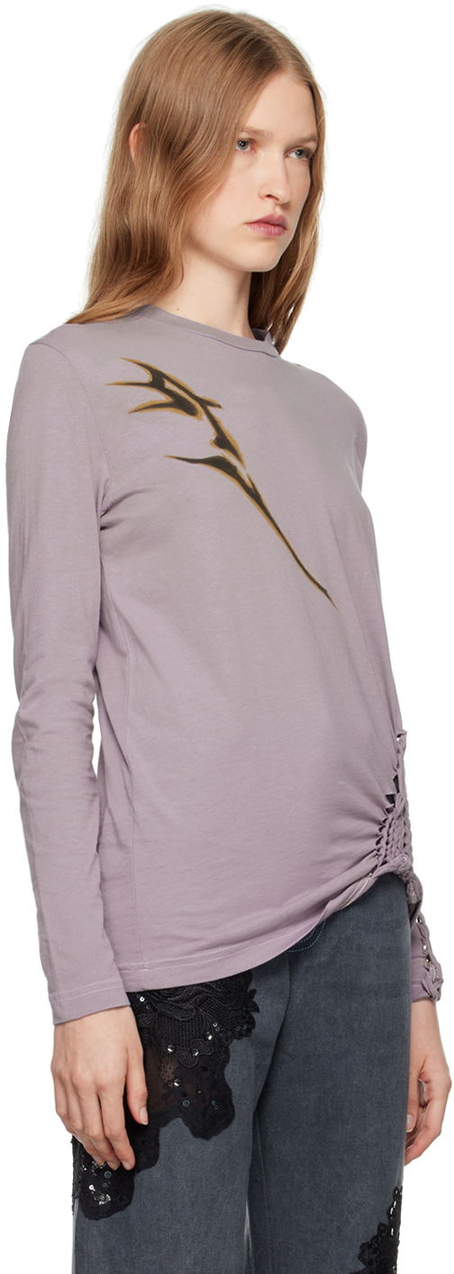 T-shirt Collina Strada Collina Strada Tosh Long Sleeve T-Shirt Lilla | XX3377, 1